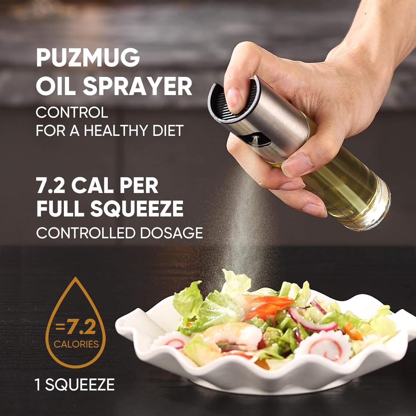 Glass Oil Spray Bottle with Pump Perfect for Bar B Que Cooking and Salad