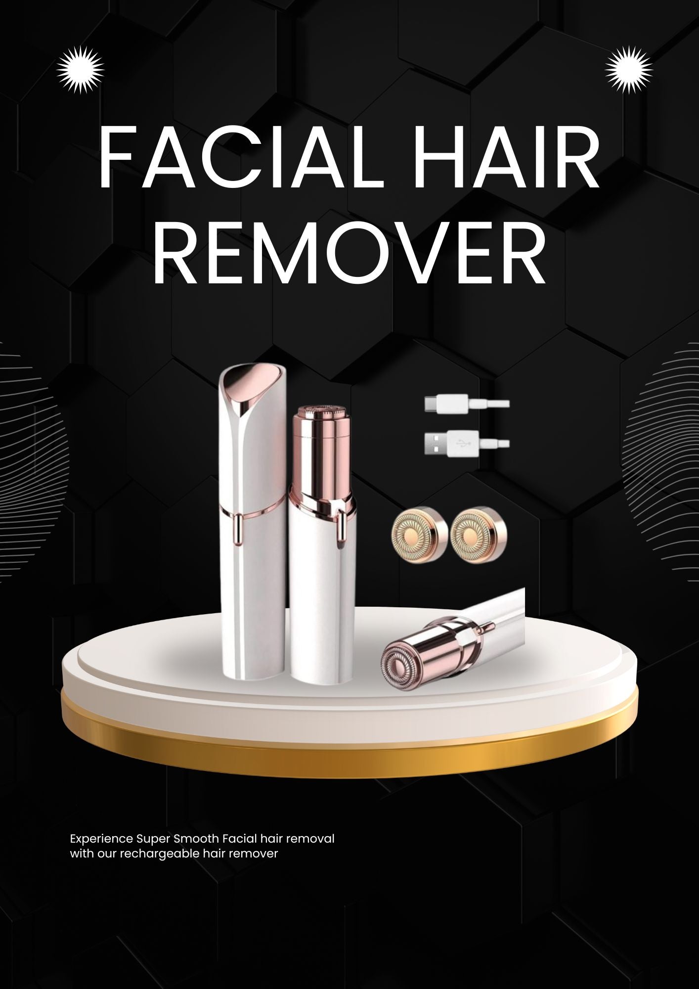 Re-chargeable Facial Hair Remover