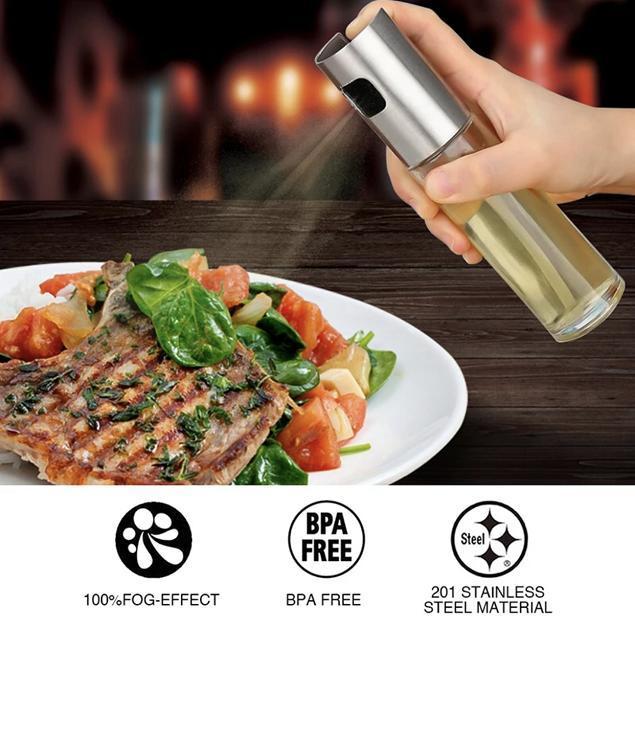 Glass Oil Spray Bottle with Pump Perfect for Bar B Que Cooking and Salad