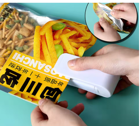 Mini Heat Bag Sealing Machine Package Sealer Bags Thermal Plastic Food Bag Closure Portable Sealer Food Packaging Heat Sealer