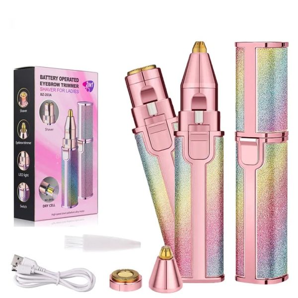 Hair Removal 2 In 1  Rechargeable Blawless Electric Facial, Multi Attractive Color