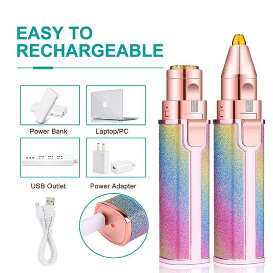 Hair Removal 2 In 1  Rechargeable Blawless Electric Facial, Multi Attractive Color