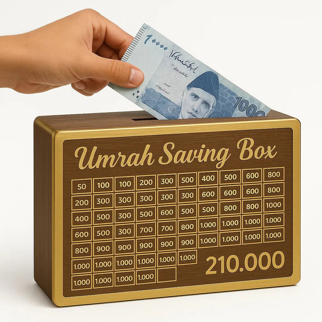 Umrah Saving Box Wooden Money Box For Umrah