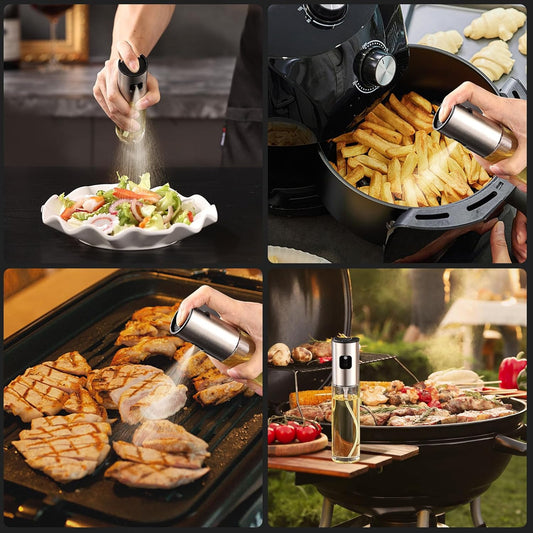Glass Oil Spray Bottle with Pump Perfect for Bar B Que Cooking and Salad