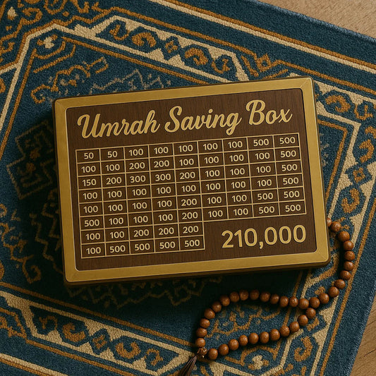 Umrah Saving Box Wooden Money Box For Umrah