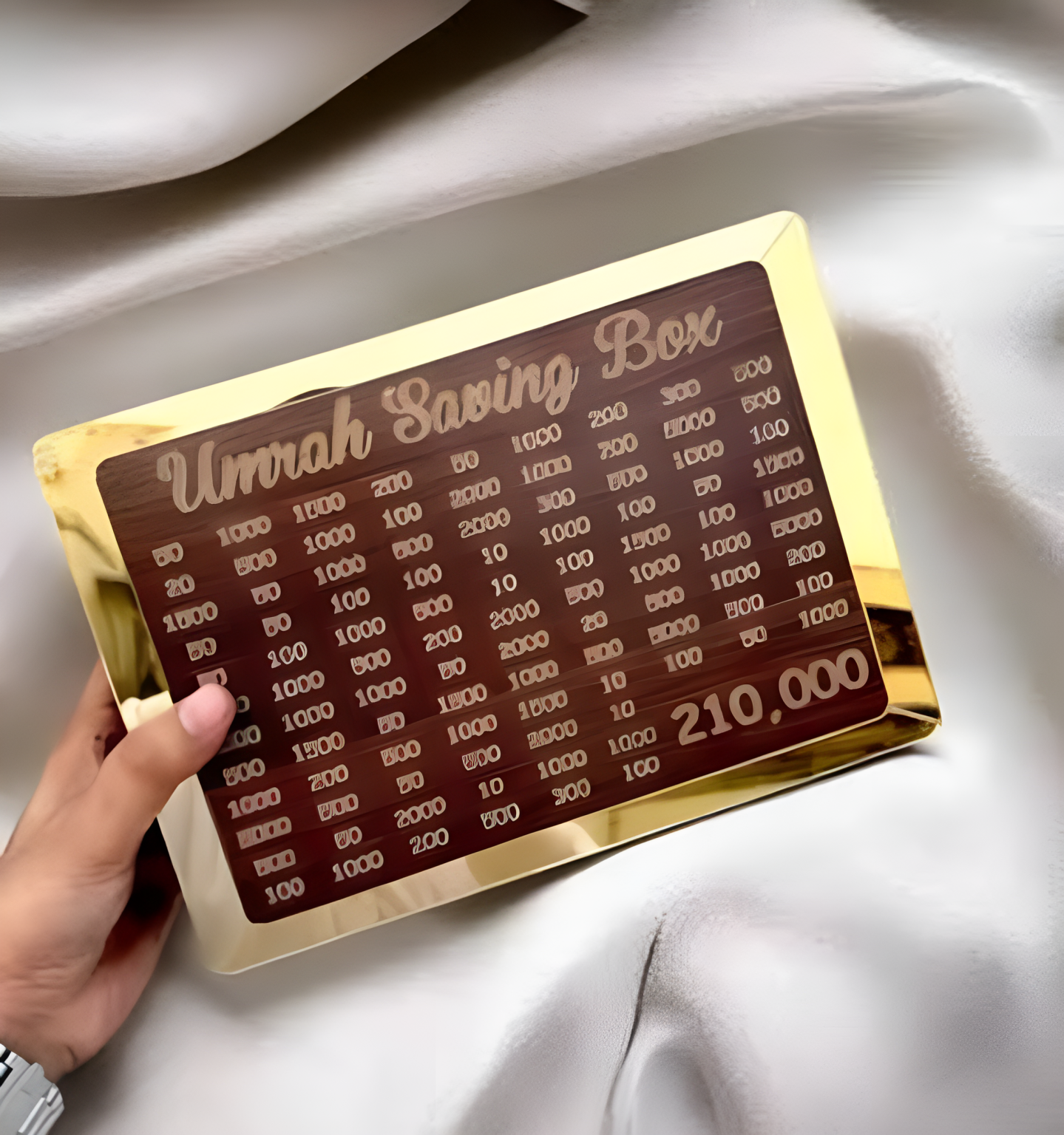 Umrah Saving Box Wooden Money Box For Umrah