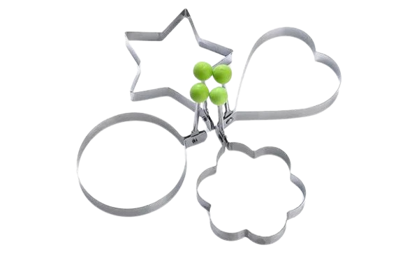 Pack Of 4 Egg Shaper Kitchen Tools Star, Heart, Round, Flower Shaped Stainless Steel